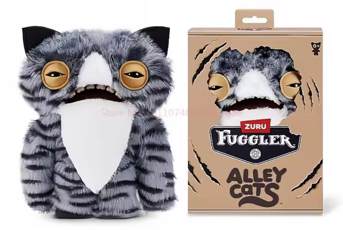 Fuggler Alley Cats Plush - WIDE EYED CAT