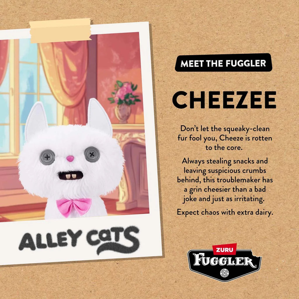 Fuggler Alley Cats Plush - CHEEZEE (White)